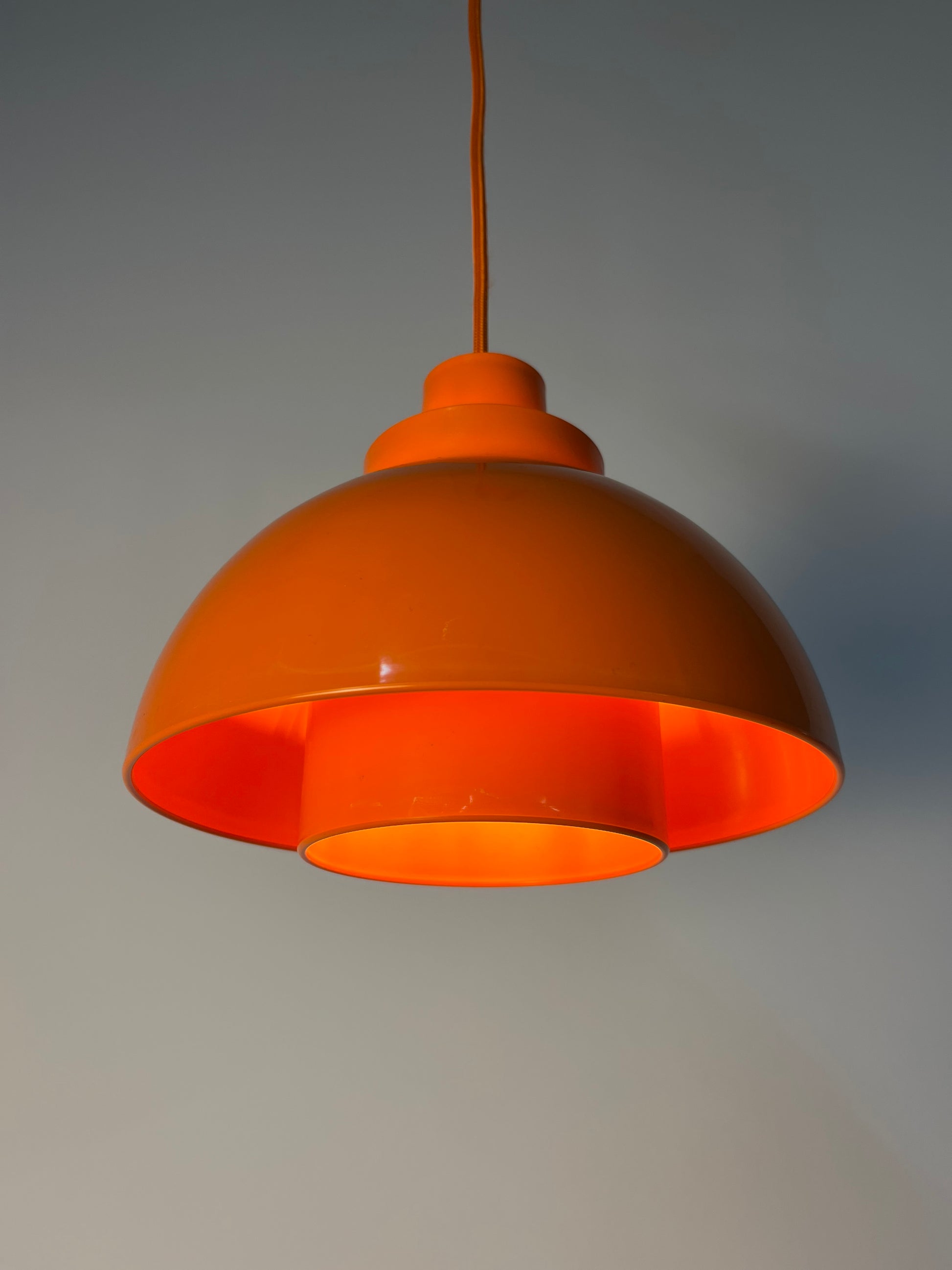 Hängelampen Minisol orange von K. Kewo für Nordisk Solar