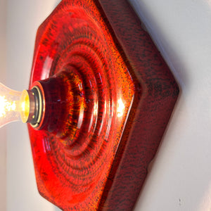 Wandlampe rot Keramik von Hustadt Leuchten