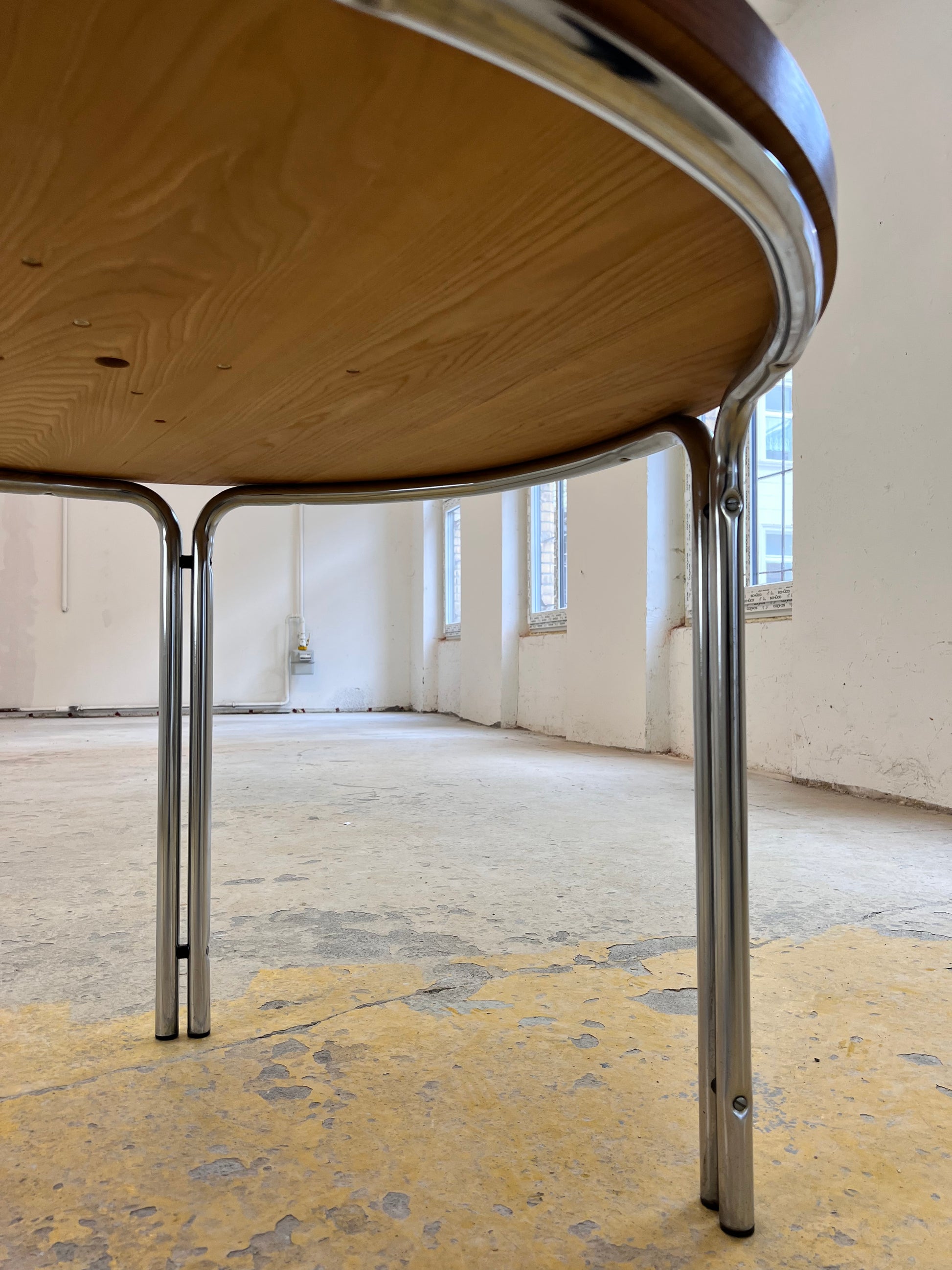 Runder Esstisch Palisander & Chrom