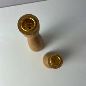 Set: 2x Kerzenständer Eiche