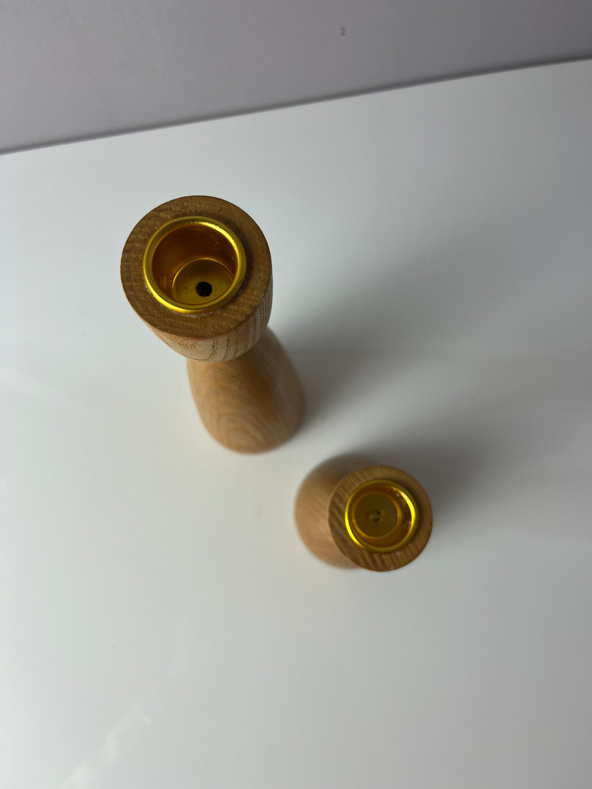 Set: 2x Kerzenständer Eiche