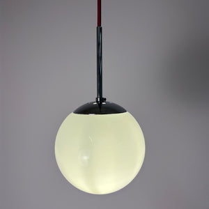 Kugellampe weiß Glas Chrom