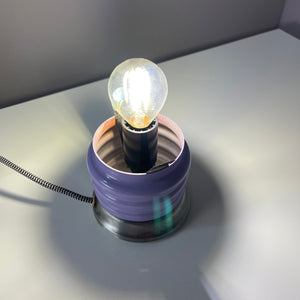 Mushroom Tischlampe flieder weiß Glas