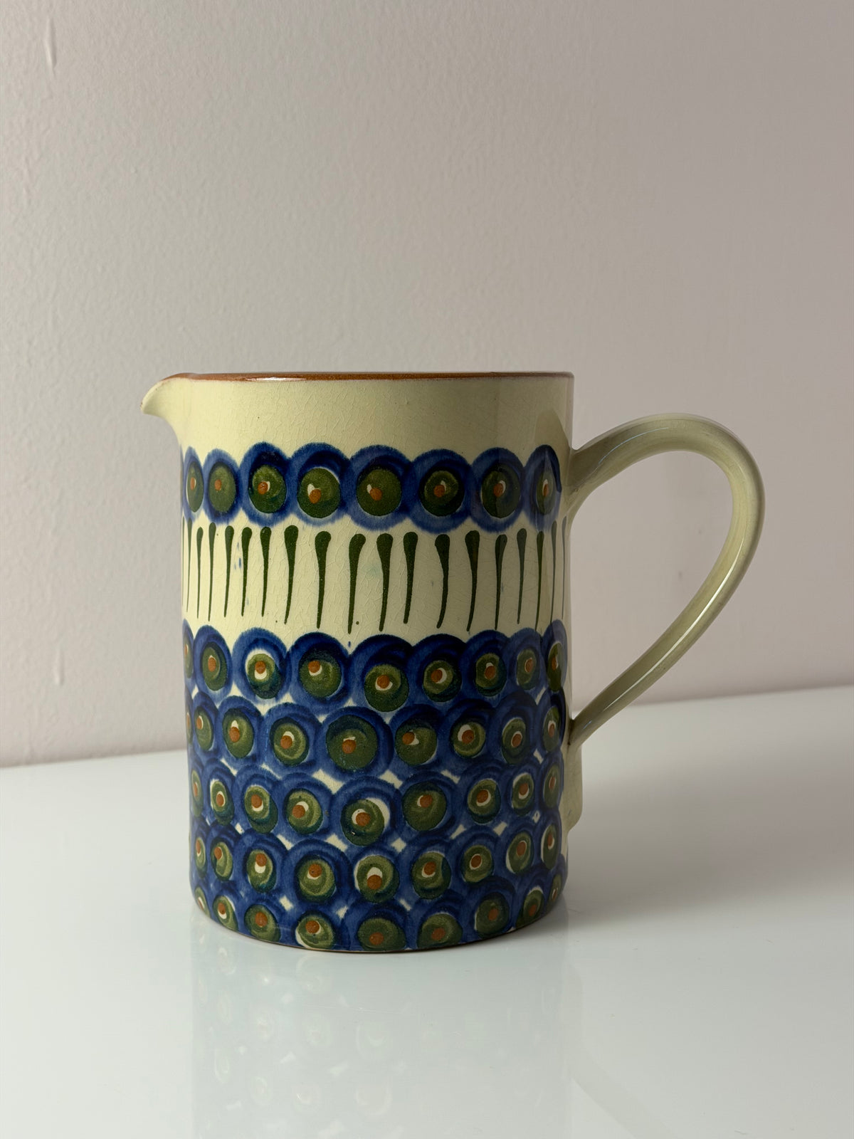 Krug blau gemustert von Bunzlauer Keramik