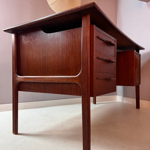 Schreibtisch „Boomerang“ Teak von IMHA Möbel