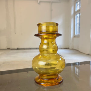 Hyazinthenvase gelb Glas