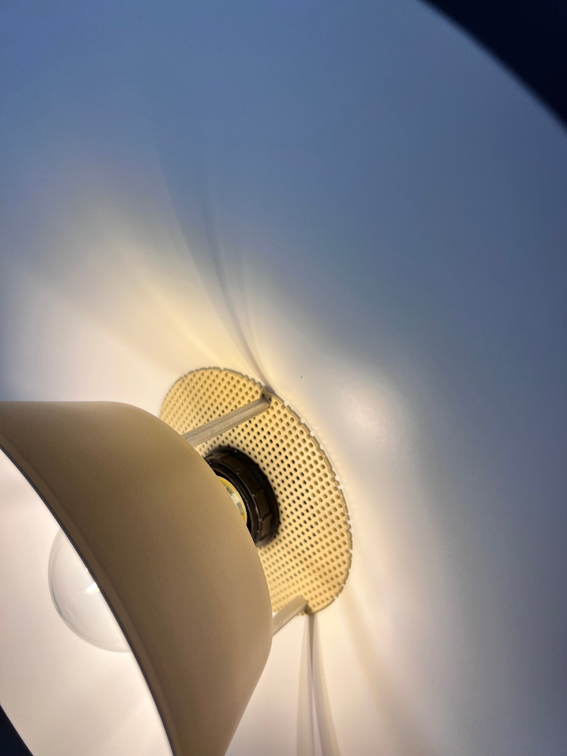 Lamellenlampe neu lackiert creme rosa braun