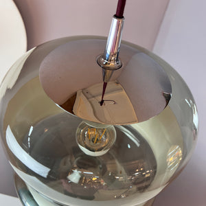 Hängelampe Rauchglas Chrom von Peill & Putzler