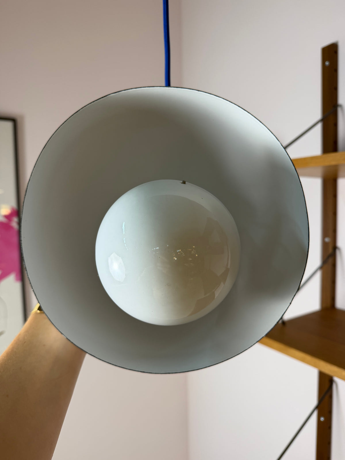 Hängelampe Flowerpot weiß Emaille von Verner Panton für Louis Poulsen