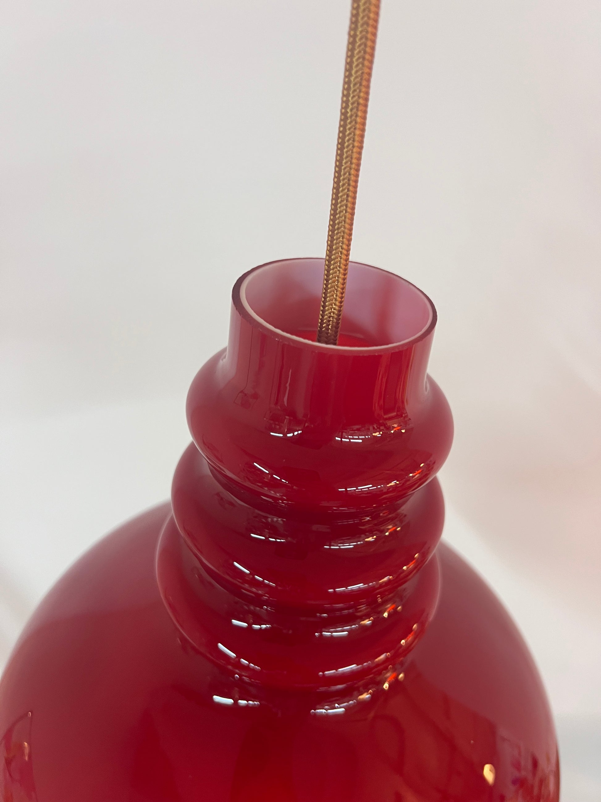 Hängelampe rot Glas von Peill & Putzler