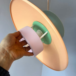 Lamellenlampe neu lackiert pastell-candy