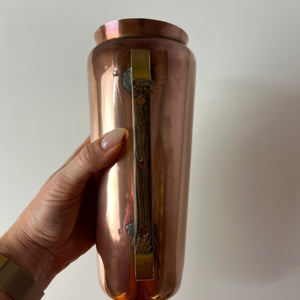 Krug Kupfer mit Holzgriff