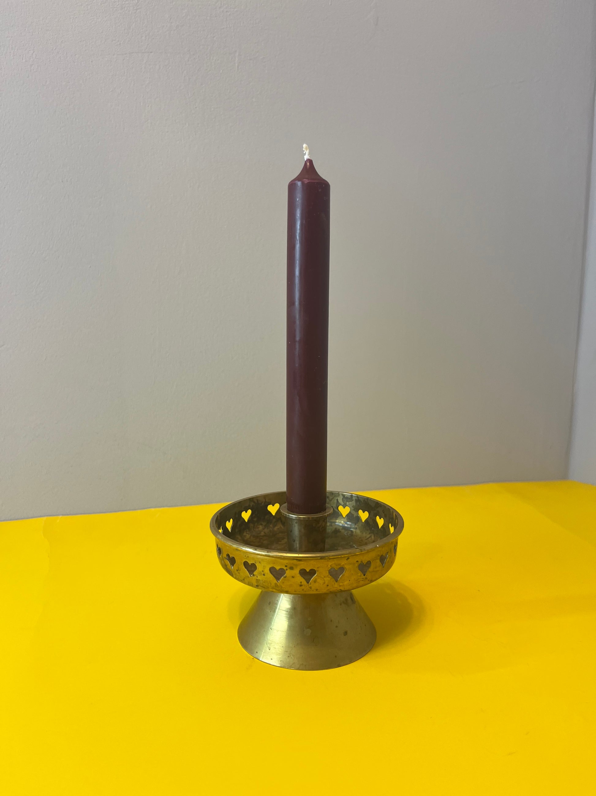 Kerzenständer Messing mit Herzen