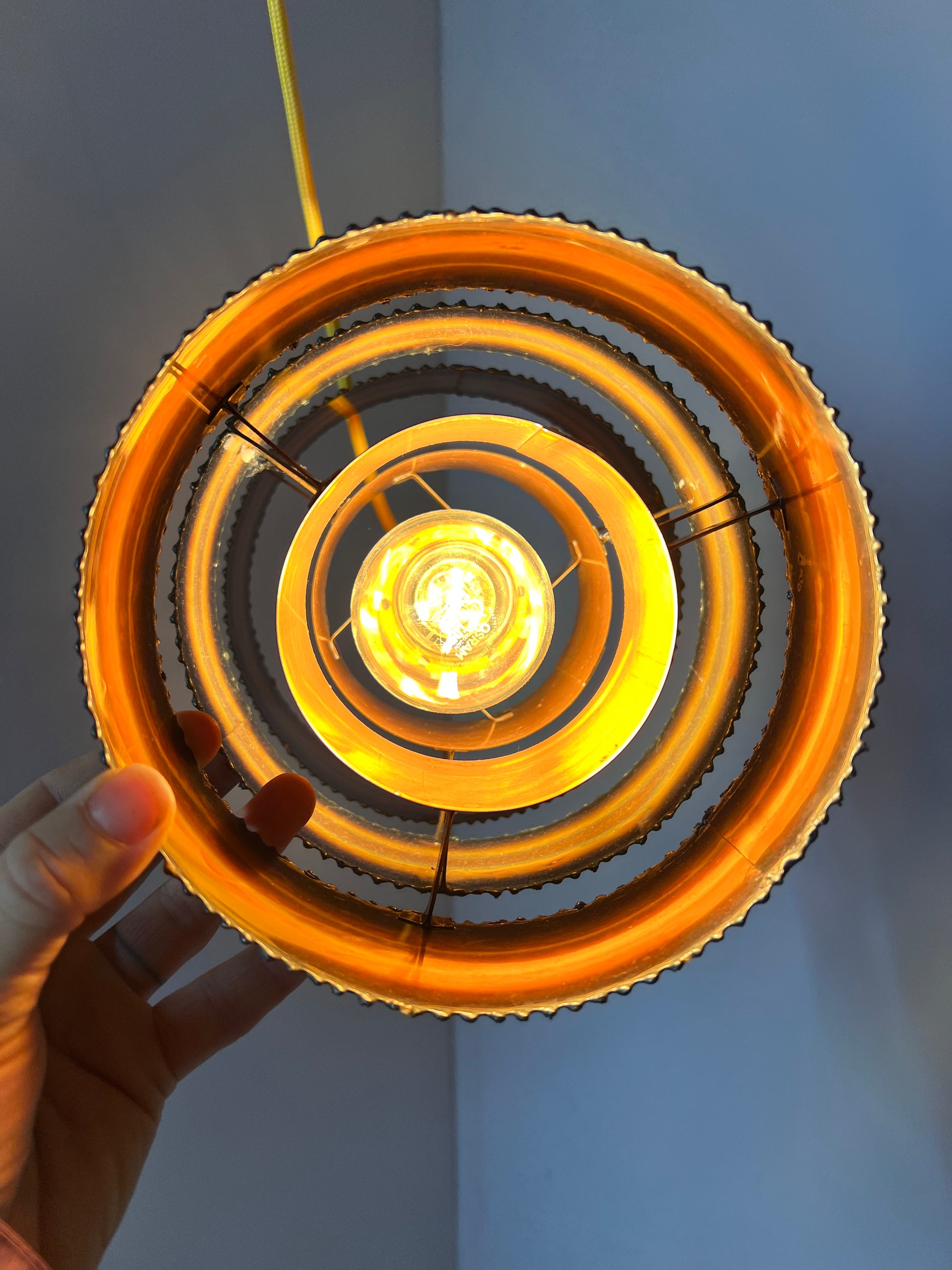 Brutalistische Kupfer Hängelampe von Svend Aage Holm Sørensen for Holm-Sørensen & Co