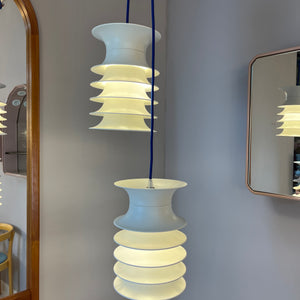 Lamellenlampe Strini weiß Kunststoff