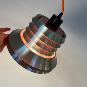 Lamellenlampe silber orange von Carl Thore für Granhaga