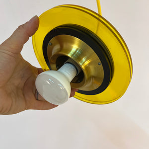 Lamellenlampe Messing Kunststoff Dänemark