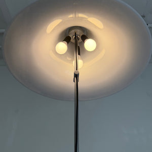 Stehlampe braun weiß Acryl Chrom von Elio Martinelli