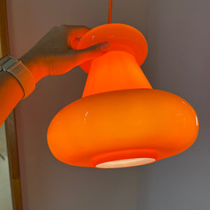 Hängelampe Modell 550 orange Glas von HEMI