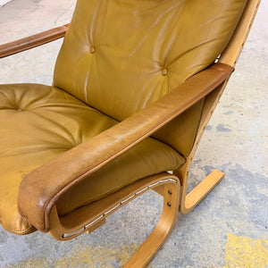 Sessel Siesta Echtleder von Ingmar Relling für Westnofa