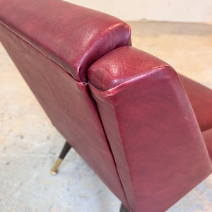 Sessel rot Kunstleder aus Italien