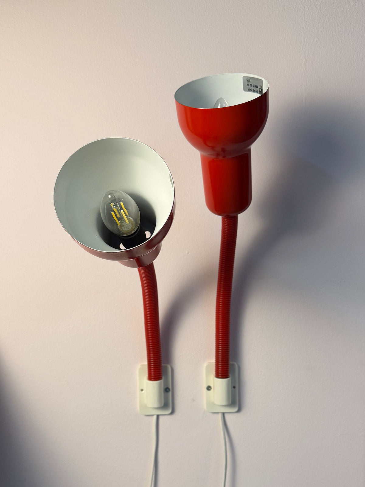 Wandlampe Type 504 rot von Horn