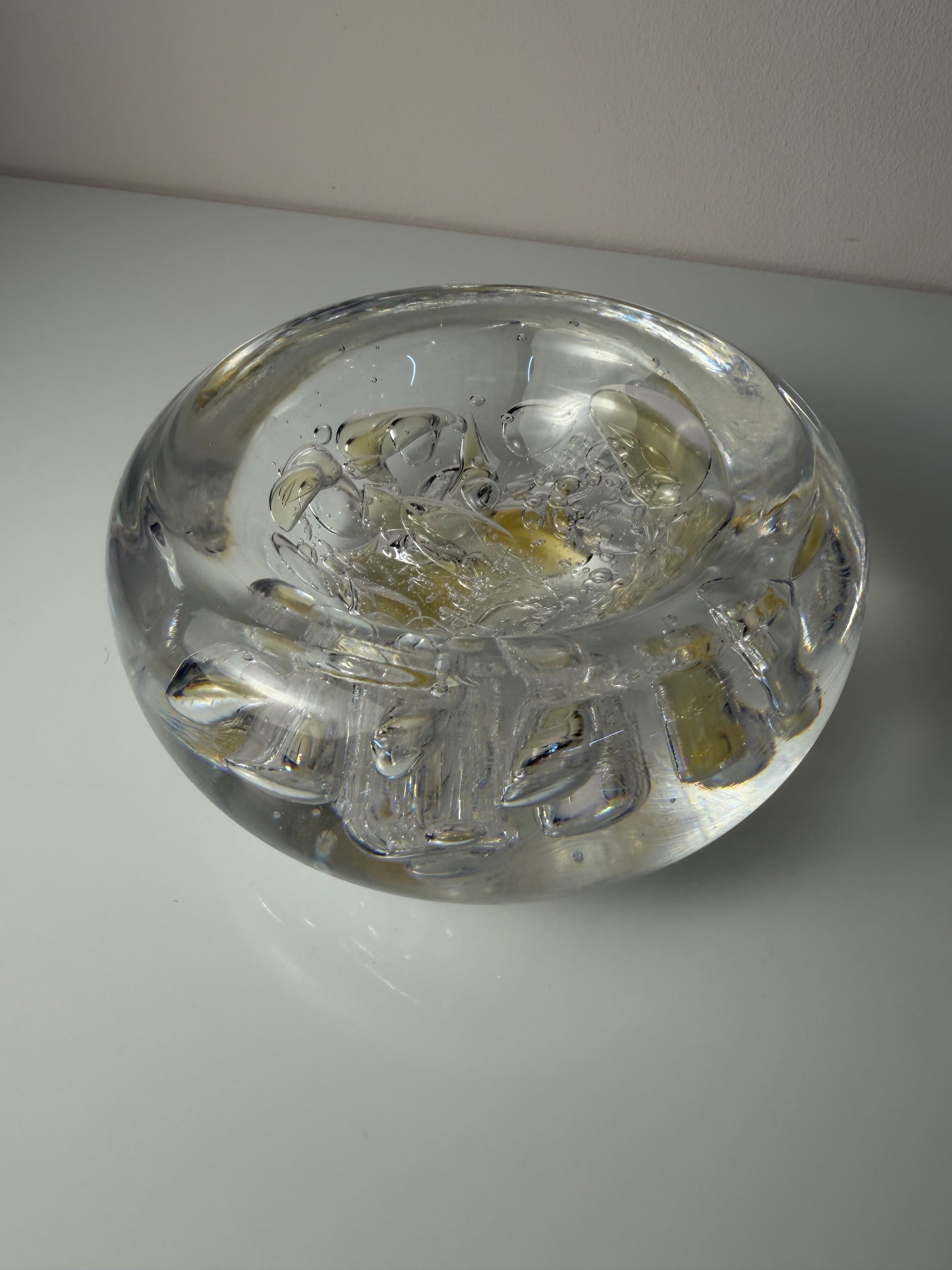 Schale Glas mit Einschlüssen aus Dänemark