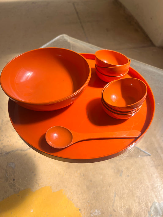 Schalenset orange 70er