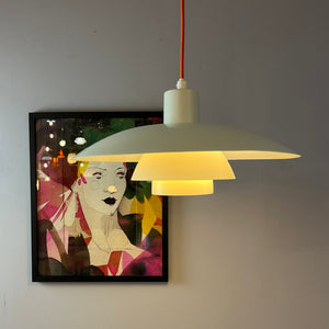 Lamellenlampe PH4 cremeweiß von Poul Henningsen für Louis Poulsen