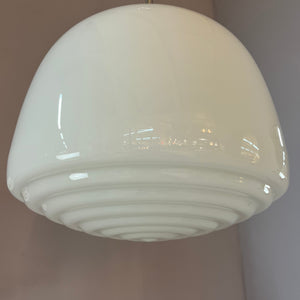 Hängelampe Opalglas Chrom