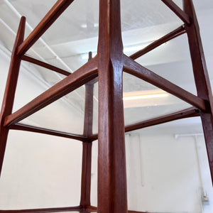 Regal Teak mit Acrylglasplatten aus Däenmark