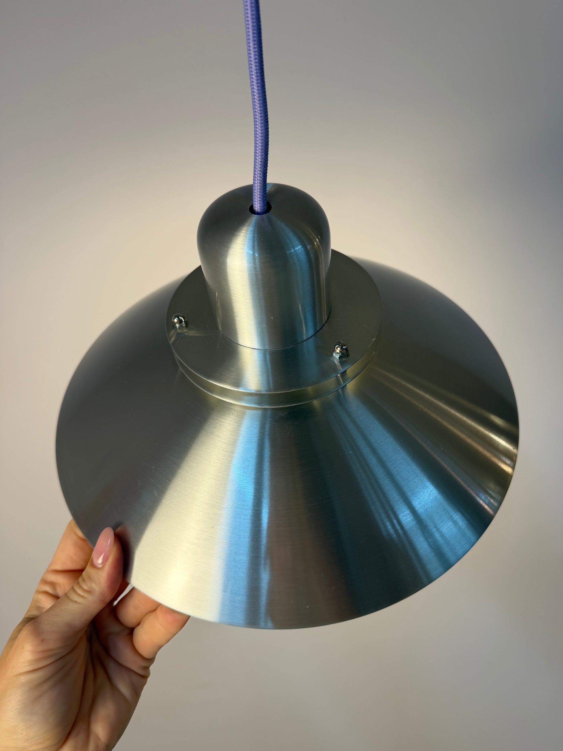 Lamellenlampe silber aus Dänemark