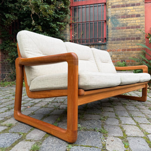 3-Sitzer Sofa Teak Wolle von Holstebro Møbelfabrik