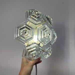 Wandlampe Eiskristall von VEB Kristallleuchtenbau Ebersbach