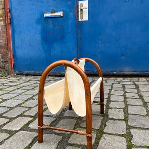Zeitungsständer creme Bambus Webstoff
