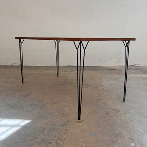 Esstisch Schreibtisch Teak mit original Hairpinlegs