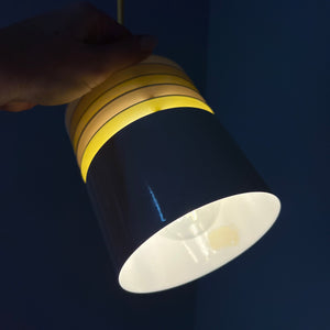 Hängelampe neu lackiert weiß gelb