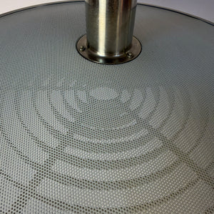 Hängelampe silber weiß mit Gitteroptik aus Dänemark