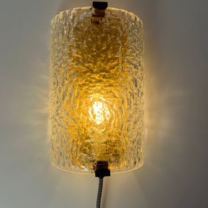 Wandlampe Glas Messing von Orrefors