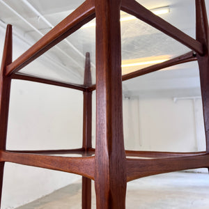 Regal Teak mit Acrylglasplatten aus Däenmark