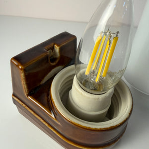 Wandlampe Modell 6080 braun von Sigvard Bernadotte für Ifö