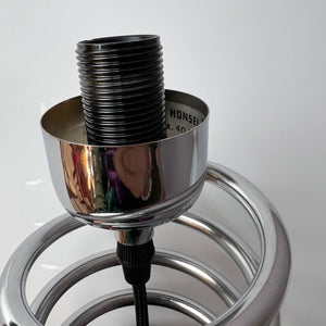 Spiral-Tischlampe Glas & Chrom Ingo Maurer für HONSEL