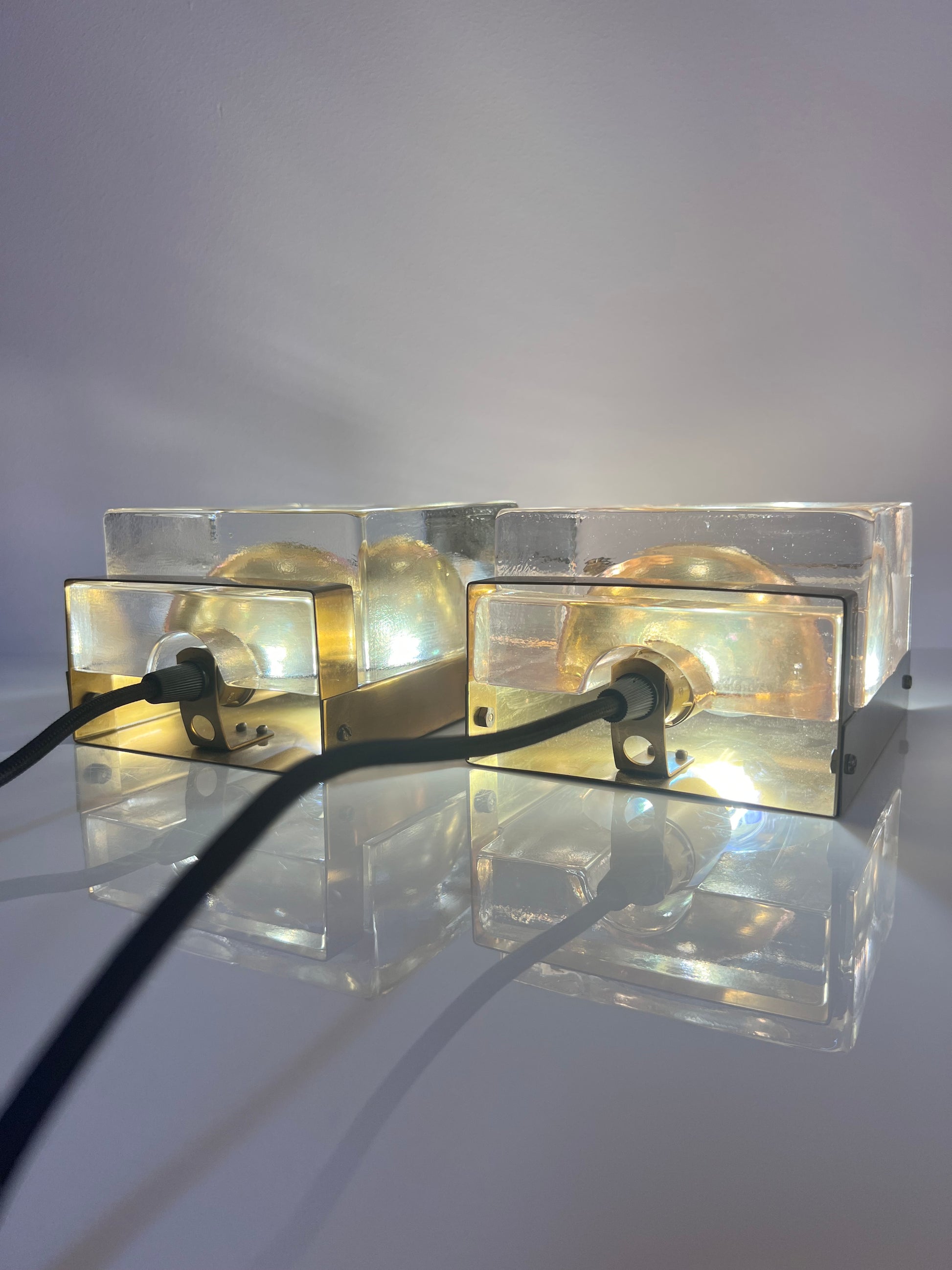 Wandlampe Maritim Typ 15806 Glas Messing von Vitrika