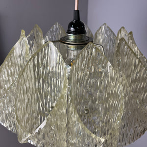 Hängelampe Lucite Eisglas von Marbach Leuchten