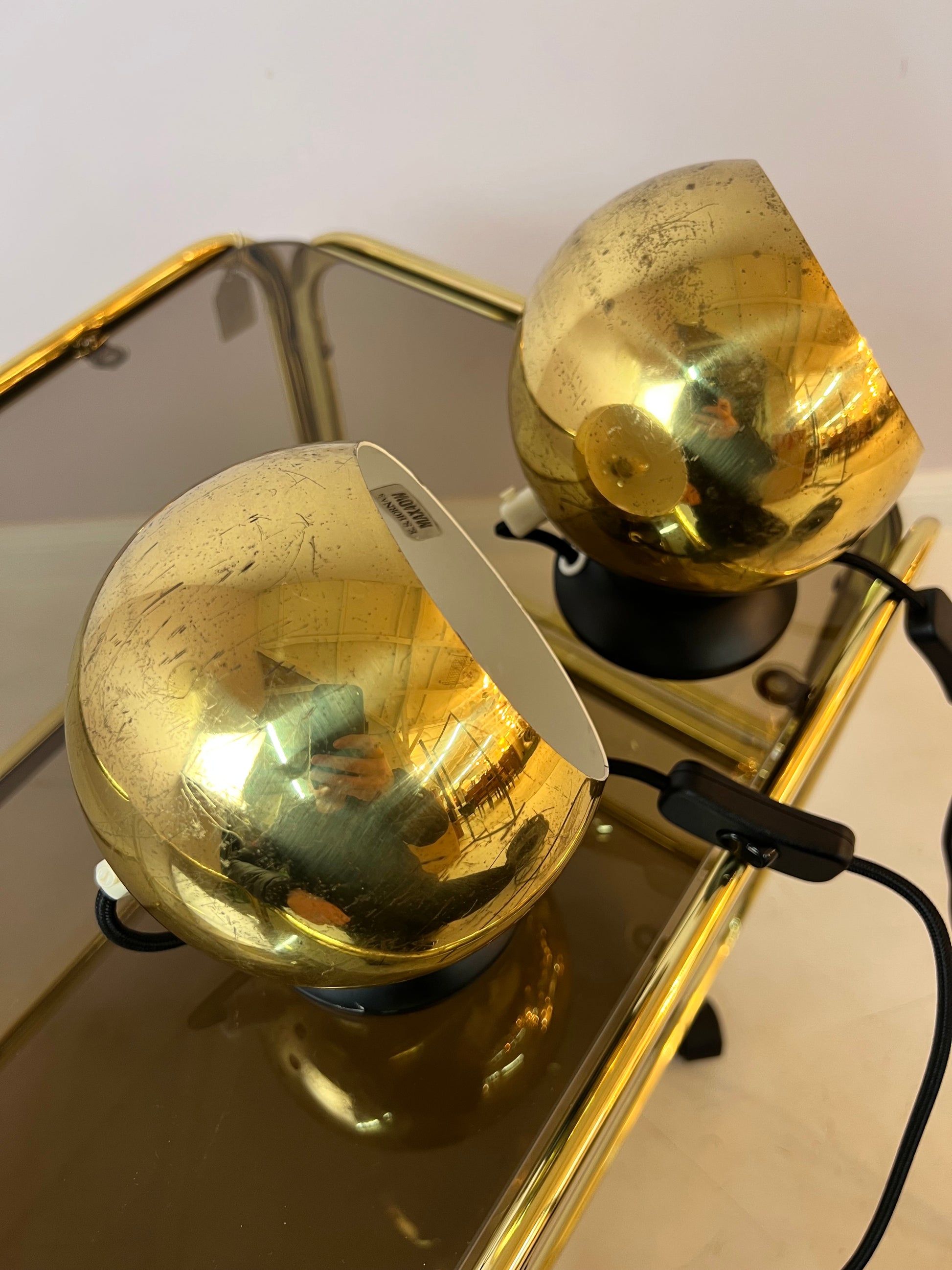 Set: 2x Kugellampe gold von Horn