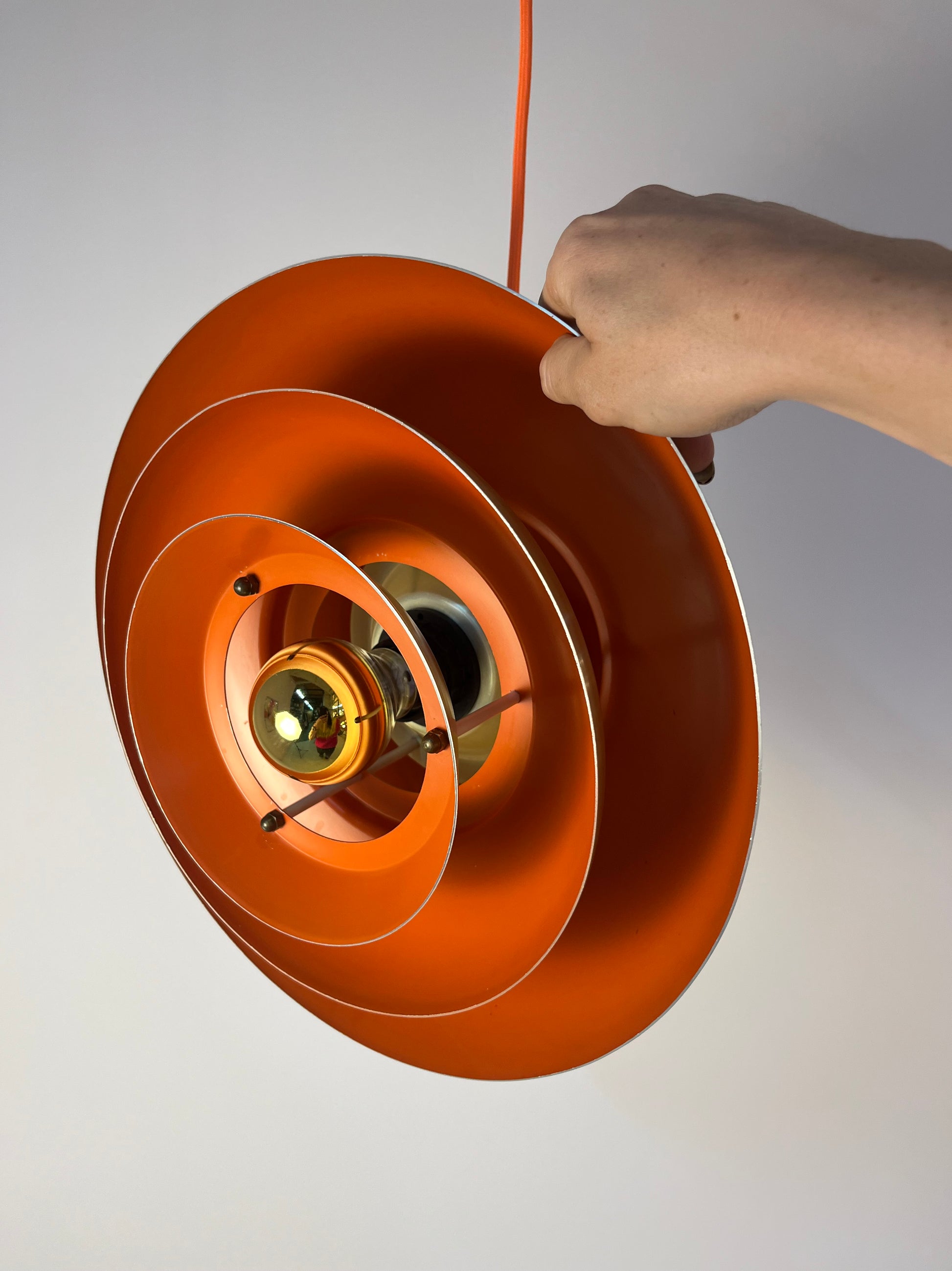 Lamellenlampe gold orange aus Dänemark