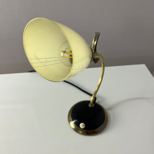 Tischlampe Messing Glas