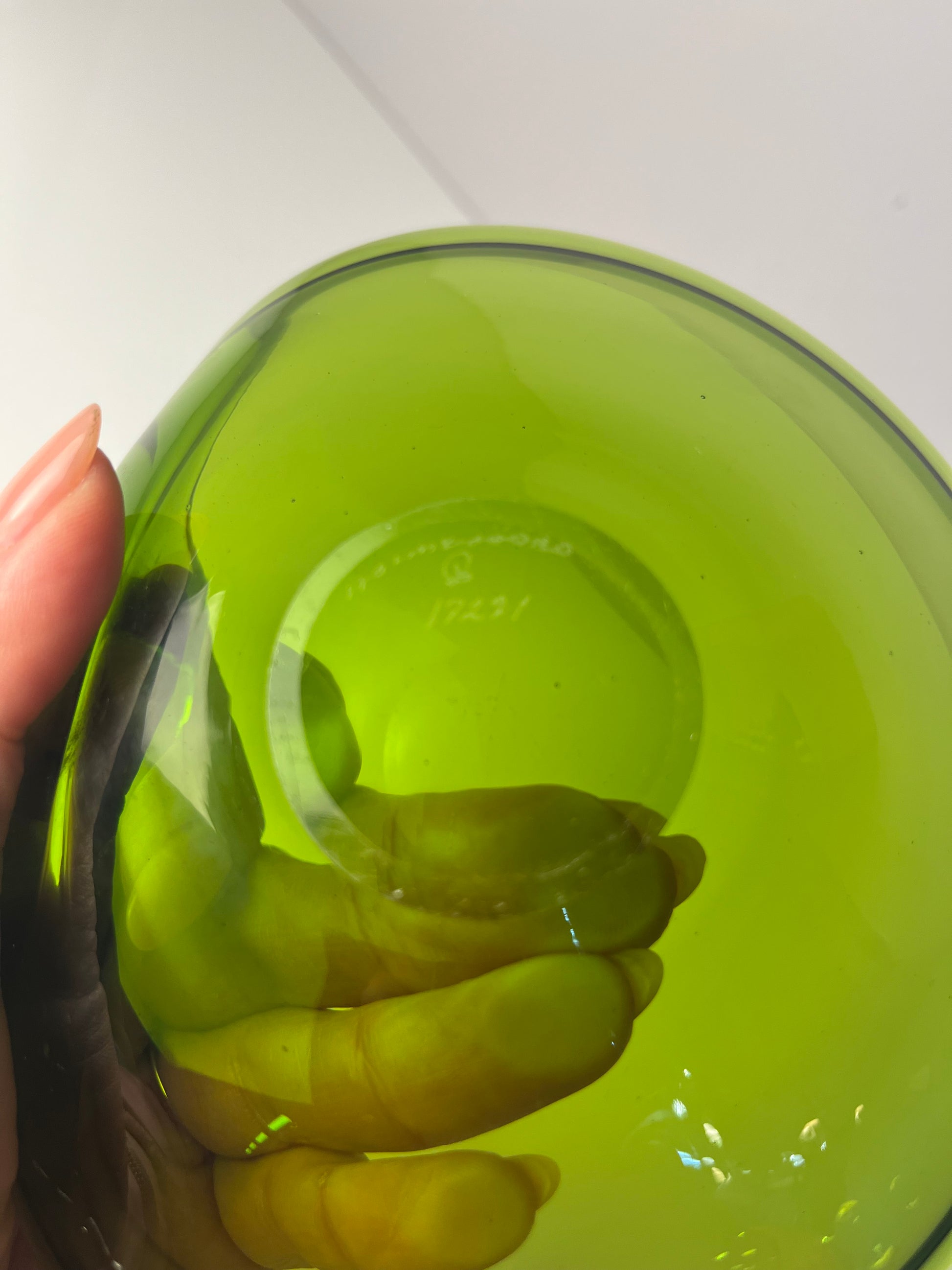 Aschenbecher grün Glas von Holmegaard