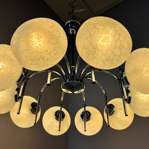 Kronleuchter mit 10 Kugeln von Richard Essig für Hustadt