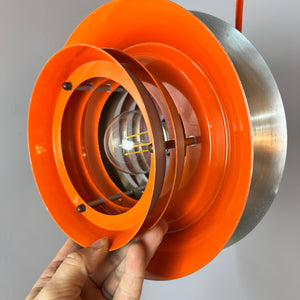 Lamellenlampe orange Chrom von Carl Thore